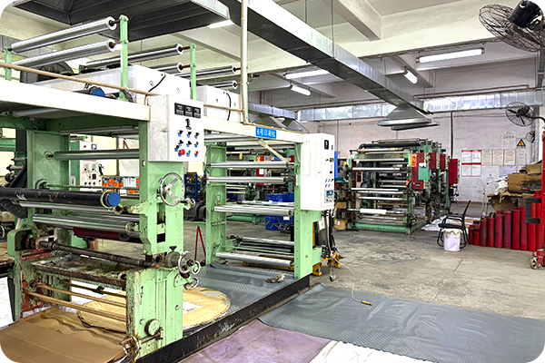 High-speed printing press machinery in operation
